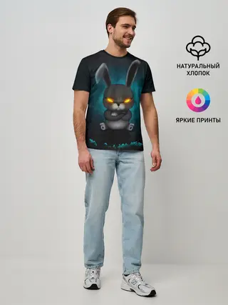 Мужская базовая футболка / NEON HARE