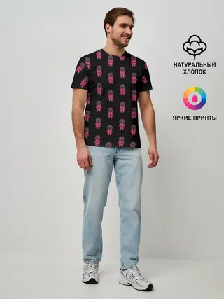 Мужская базовая футболка / ФИГУРКИ СТРАЖЕЙ / ИГРА В КАЛЬМАРА