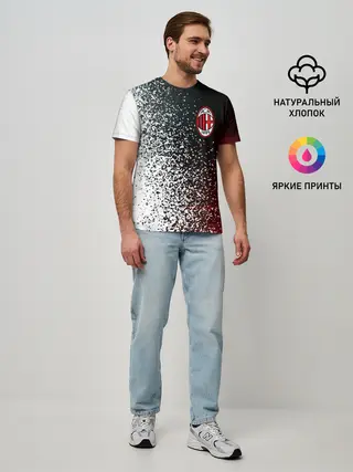 Мужская базовая футболка / AC MILAN / МИЛАН