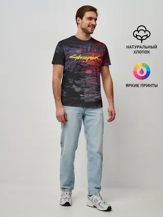 Мужская базовая футболка / CyberPunk 2077