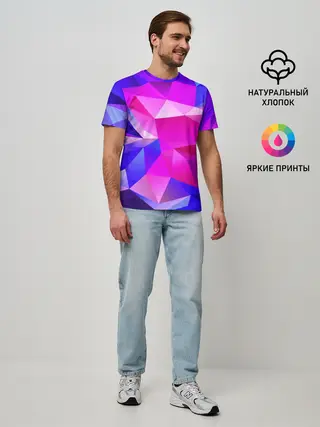 Мужская базовая футболка / NEON POLYGON