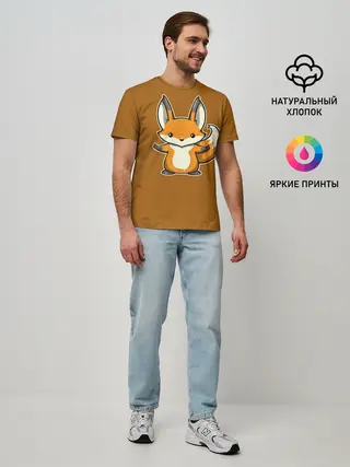 Мужская базовая футболка / Дерзкий Лис