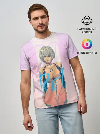 Мужская базовая футболка / Rei Ayanami