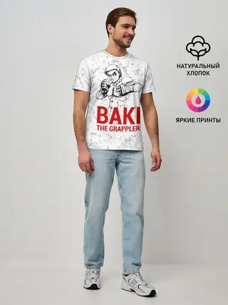 Мужская базовая футболка / Baki the Grappler