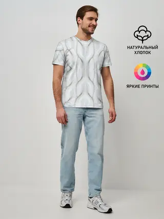 Мужская базовая футболка / Вязанка
