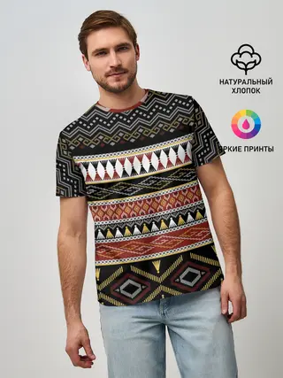 Мужская базовая футболка / Этническая африка