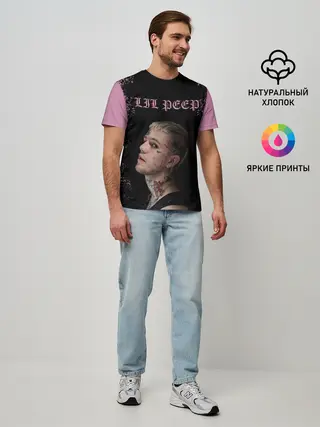 Мужская базовая футболка / LiL PEEP