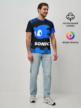 Мужская базовая футболка / СОНИК / SONIC