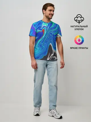 Мужская базовая футболка / КИСЛОТНЫЙ АКРИЛ