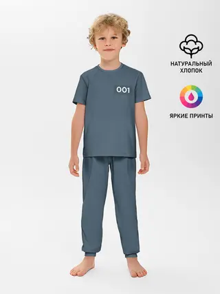 Детская пижама с брюками / Игра в кальмара | Игрок 001