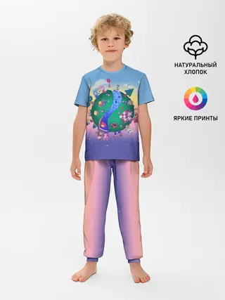 Детская пижама с брюками / Animal crossing world
