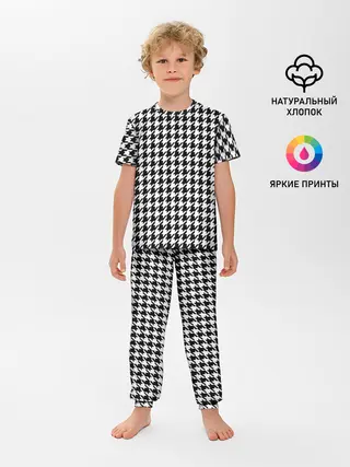 Детская пижама с брюками / Гусиная лапка