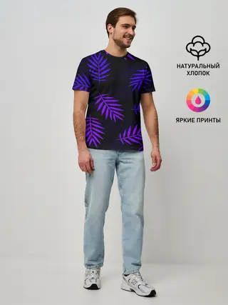 Мужская базовая футболка / НЕОНОВЫЕ ТРОПИКИ
