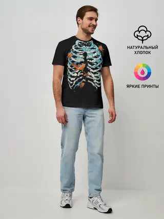 Мужская базовая футболка / Ребра из Воды