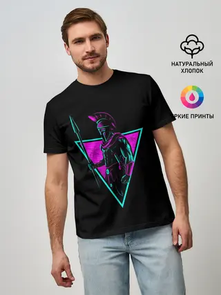 Мужская базовая футболка / Spartan Retro Neon