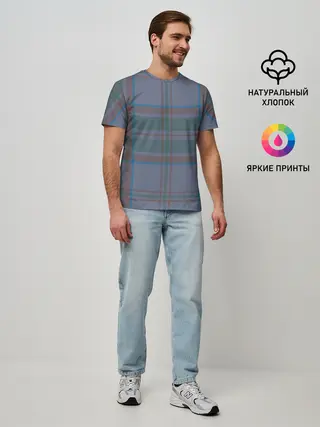 Мужская базовая футболка / Шотландская клетка, тартан
