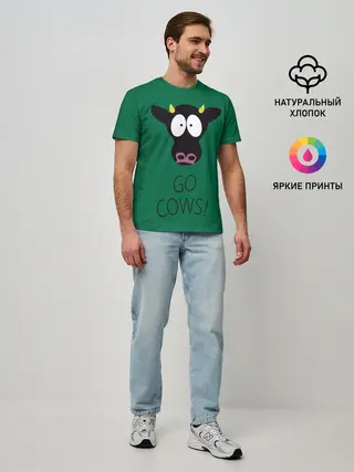 Мужская базовая футболка / Go Cows