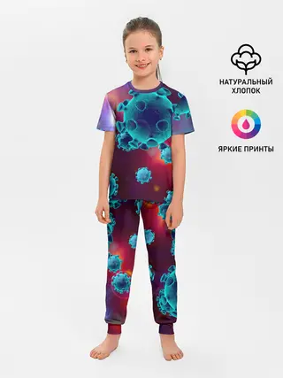 Детская пижама с брюками / Коронавирус