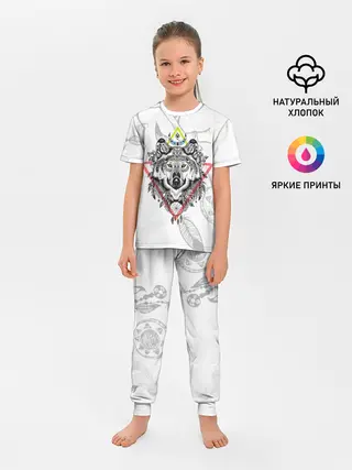 Детская пижама с брюками / Волк