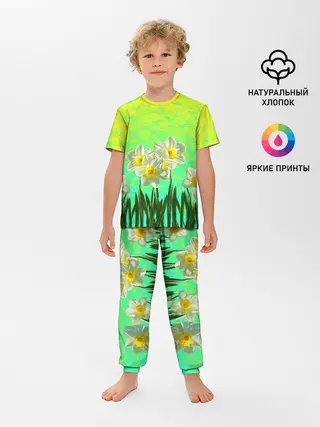 Детская пижама с брюками / Солнечные Нарциссы