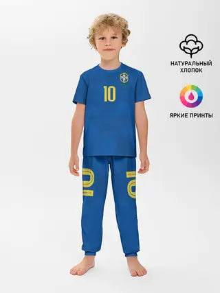 Детская пижама с брюками / Неймар 2018 гостевая