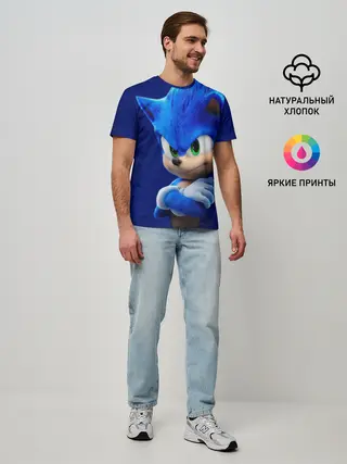 Мужская базовая футболка / SONIC