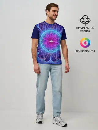 Мужская базовая футболка / Mandala 2