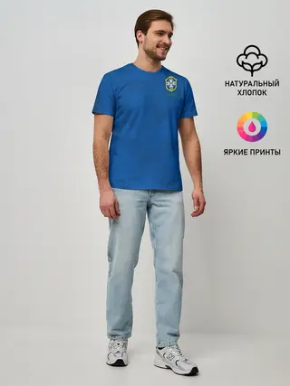 Мужская базовая футболка / Бразилия 2018 гостевая