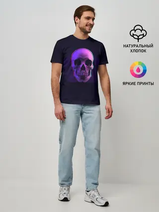 Мужская базовая футболка / 3D Череп