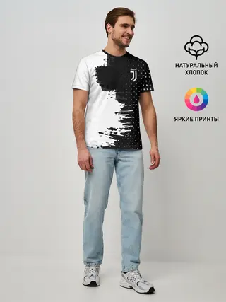 Мужская базовая футболка / Juventus uniform black 2018