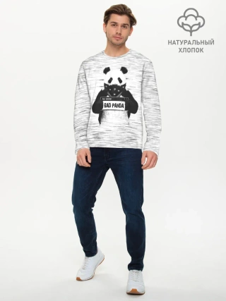 Мужской лонгслив базовый / BAD PANDA