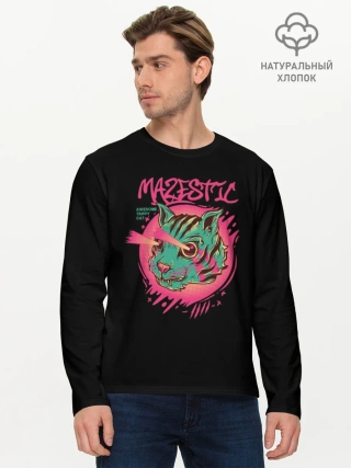 Мужской лонгслив базовый / Кот Majestic