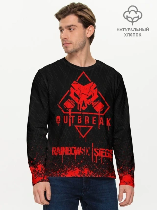 Мужской лонгслив базовый / RAINBOW SIX SIEGE OUTBREAK