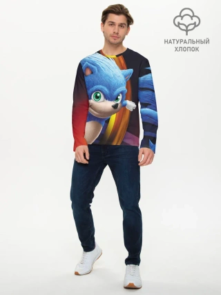 Мужской лонгслив базовый / Sonic