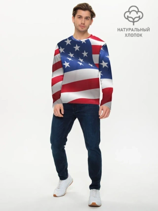 Мужской лонгслив базовый / USA