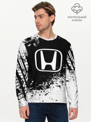Мужской лонгслив базовый / Honda abstract sport