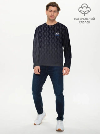 Мужской лонгслив базовый / HYUNDAI carbon uniform 2018