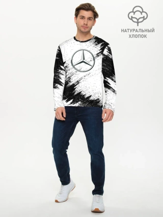 Мужской лонгслив базовый / Mercedes