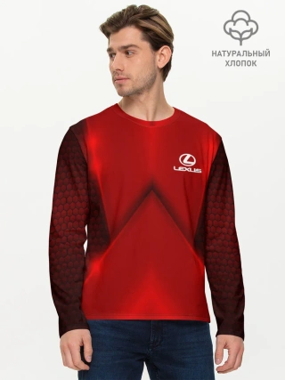 Мужской лонгслив базовый / Lexus car sport RED