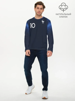 Мужской лонгслив базовый / Mbappe home WC 2018