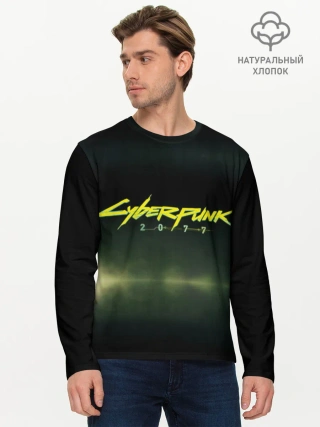 Мужской лонгслив базовый / Cyberpunk 2077