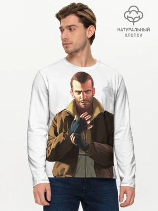 Мужской лонгслив базовый / Нико
