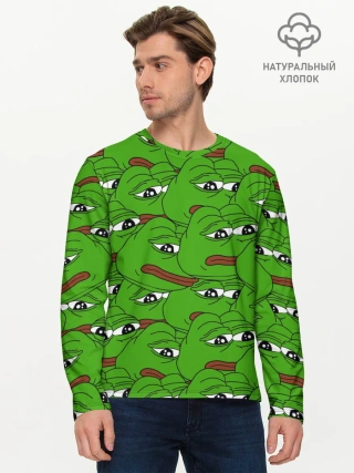 Мужской лонгслив базовый / Sad frogs