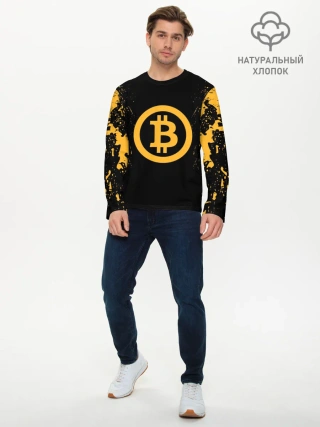 Мужской лонгслив базовый / БИТКОИН | BITCOIN
