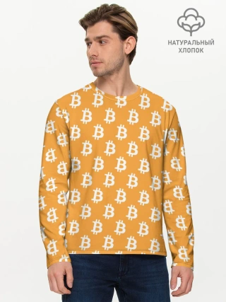 Мужской лонгслив базовый / Bitcoin