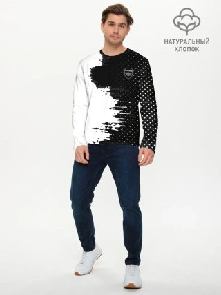 Мужской лонгслив базовый / Arsenal uniform black 2018