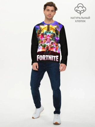 Мужской лонгслив базовый / Fortnite Королевская Битва