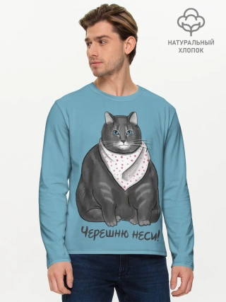 Мужской лонгслив базовый / Черешню неси!