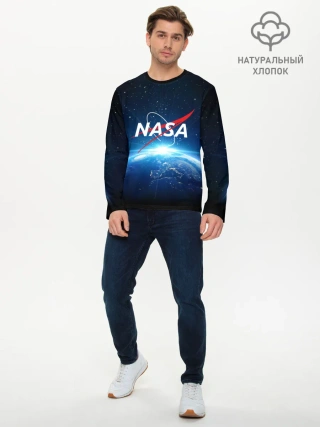 Мужской лонгслив базовый / NASA