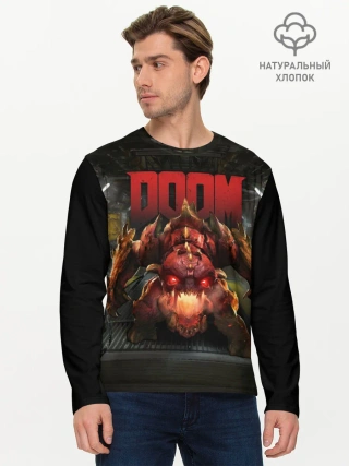 Мужской лонгслив базовый / DOOM Pinky